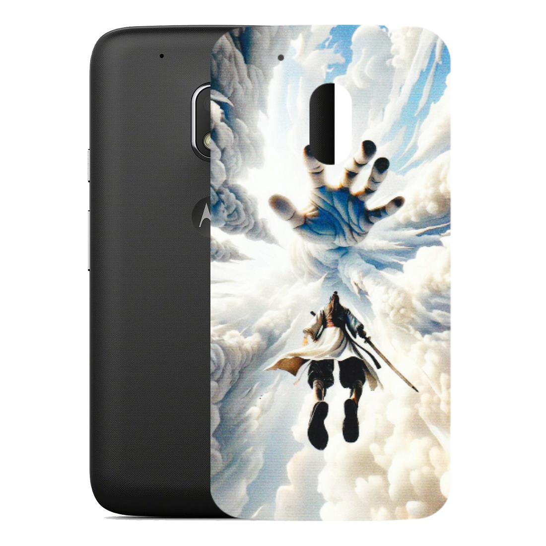 Motorola Phone Skins (All Models) - Big Hand With Monkey King - 3D Embossed Finish (L-323) Motorola Moto G4 Play