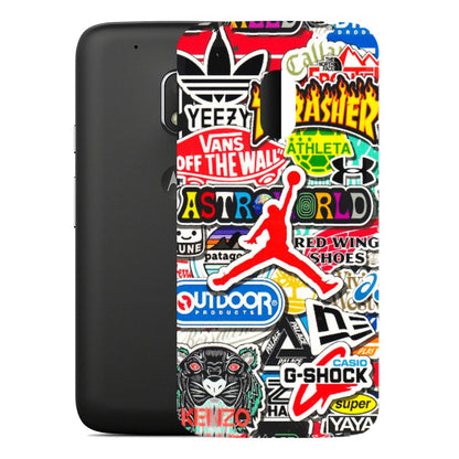 Motorola Phone Skins (All Models) - Multi Brands Sticker Graffiti - 3D Embossed Finish (L-37) Motorola Moto G4 Play