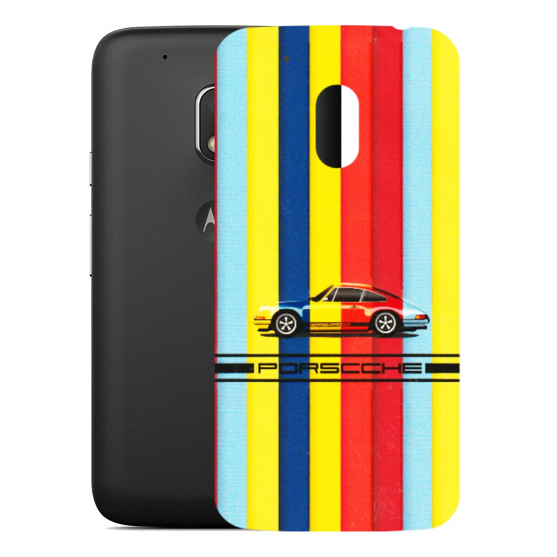 Motorola Phone Skins (All Models) - Multicolour Porche - 3D Embossed Finish (L-39) Motorola Moto G4 Play