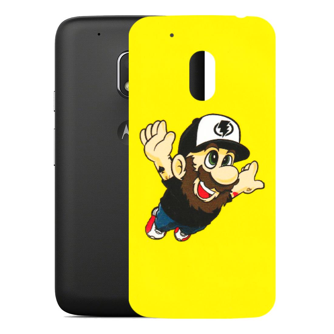 Motorola Phone Skins (All Models) - Flying Beardo - 3D Embossed Finish (L-60) Motorola Moto G4 Play