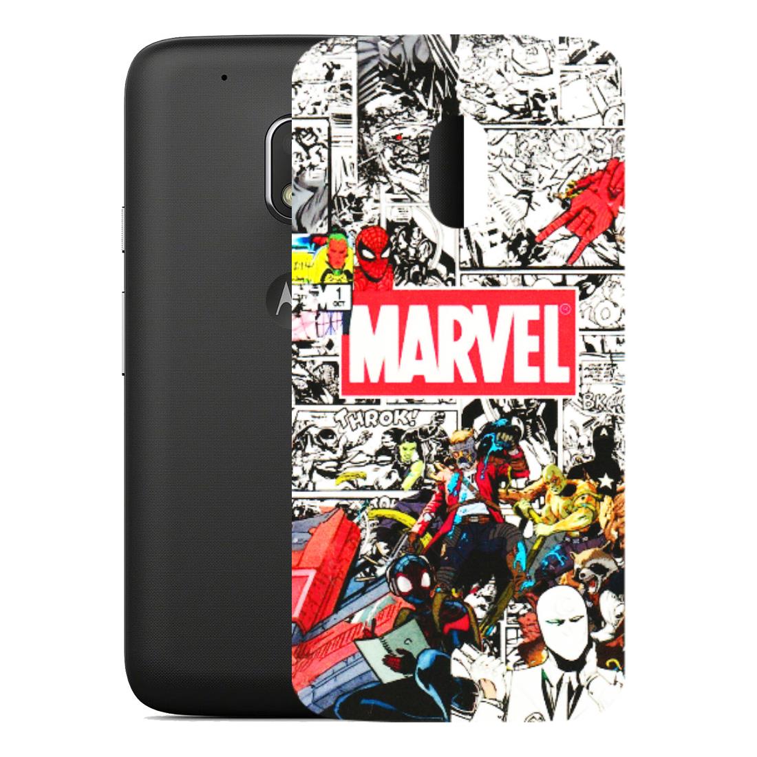 Motorola Phone Skins (All Models) - Marvel Colorful Comic - 3D Embossed Finish (L-64) Motorola Moto G4 Play