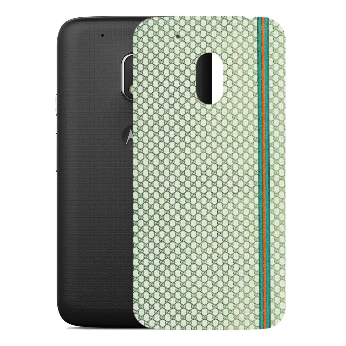 Motorola Phone Skins (All Models) - Gucci Fabric Pattern - 3D Embossed Finish (L-73) Motorola Moto G4 Play
