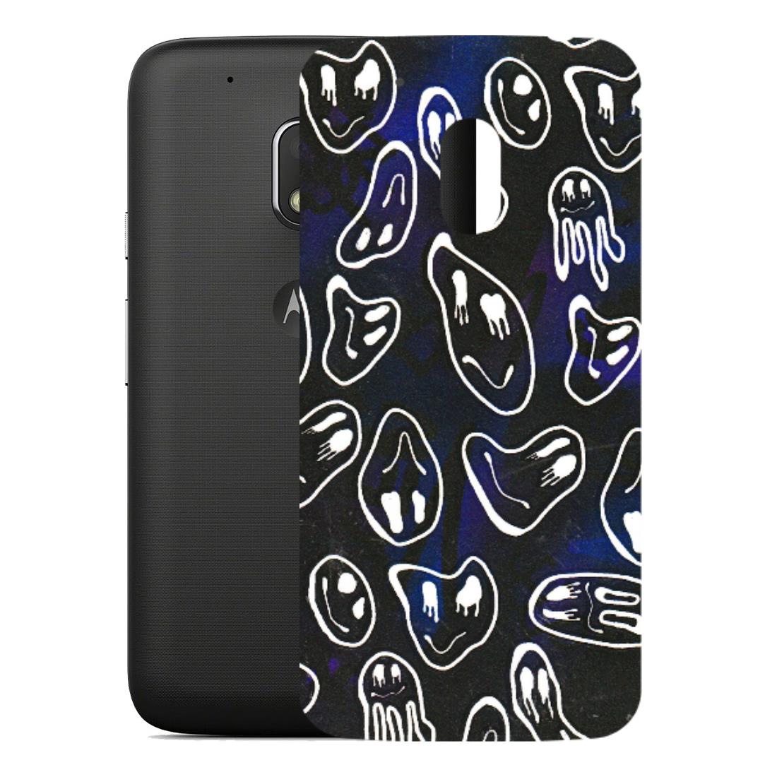 Motorola Phone Skins (All Models) - Distorted Smileys - 3D Embossed Finish (L-92) Motorola Moto G4 Play