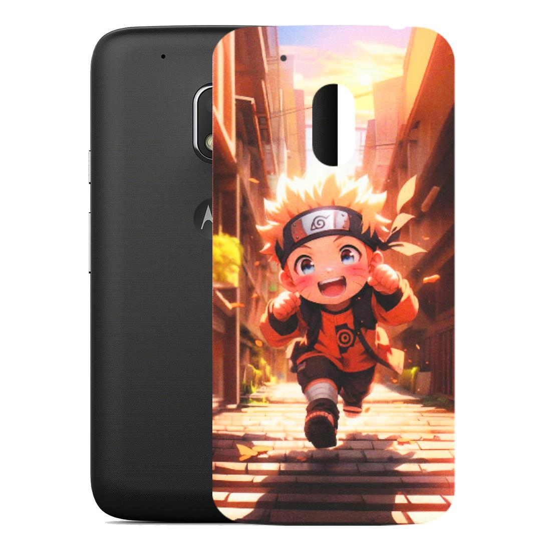 Motorola Phone Skins (All Models) - Naruto Cute Toon Running - Matte Finish (M-04) Motorola Moto G4 Play