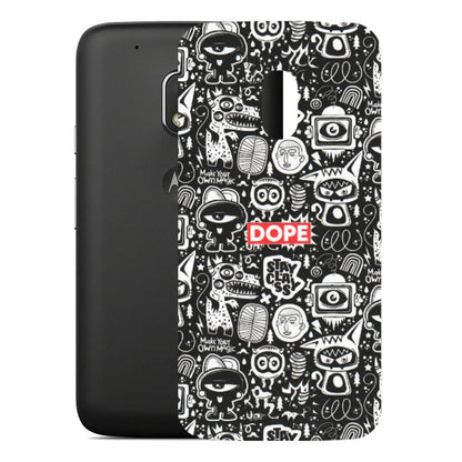 Motorola Phone Skins (All Models) - Dope Stay Classy Black Doodles - Matte Finish (M-126) Motorola Moto G4 Play