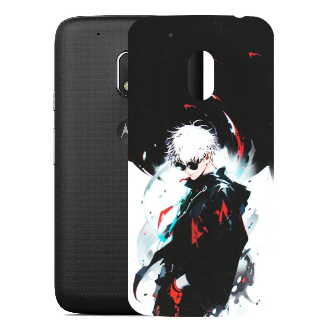 Motorola Phone Skins (All Models) - Gojo Powerful Charater Kaisen Anime - Matte Finish (M-144) Motorola Moto G4 Play