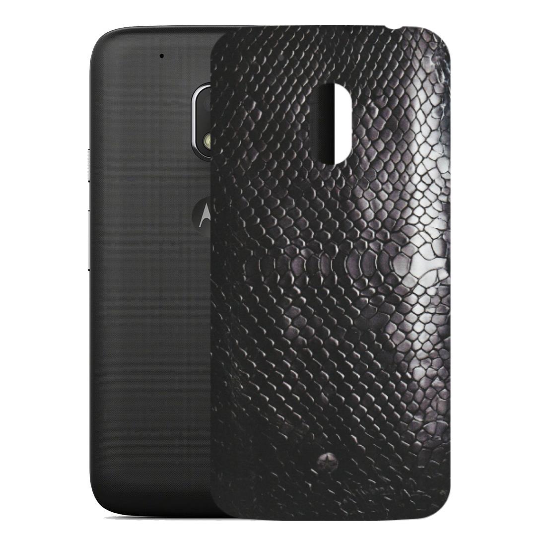 Motorola Phone Skins (All Models) - Black Snack Leather - Matte Finish (M-147) Motorola Moto G4 Play