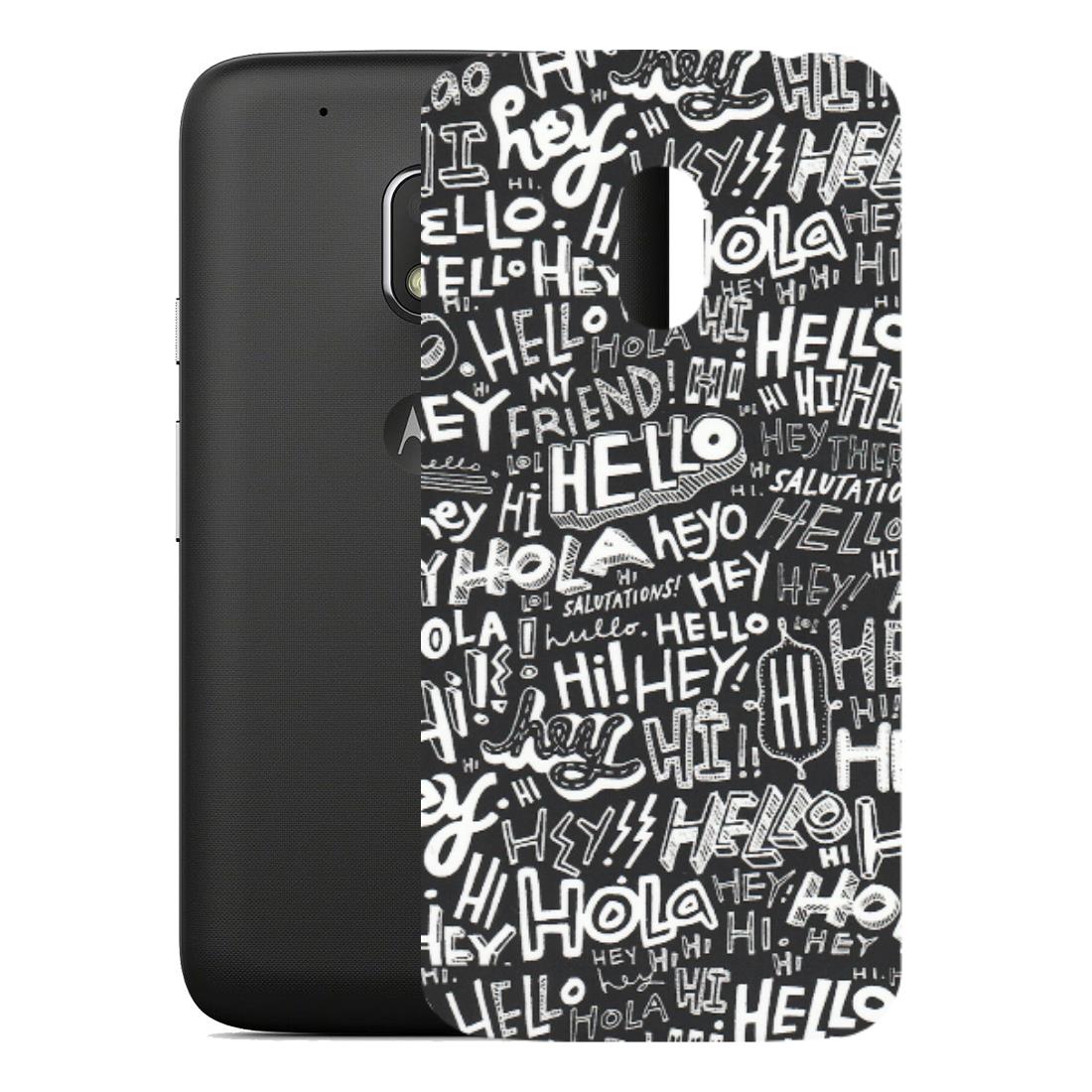 Motorola Phone Skins (All Models) - Hi Hello Doodles - Matte Finish (M-25) Motorola Moto G4 Play