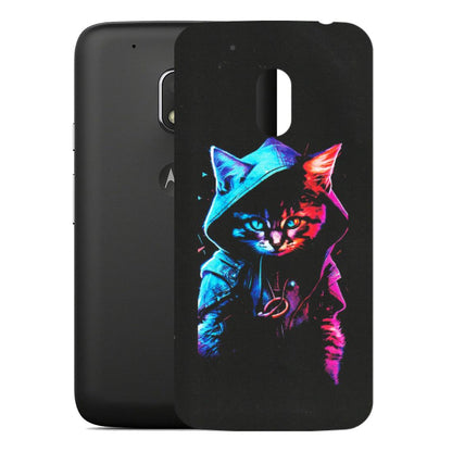Motorola Phone Skins (All Models) - Cyberpunk Cat - Matte Finish (M-45) Motorola Moto G4 Play
