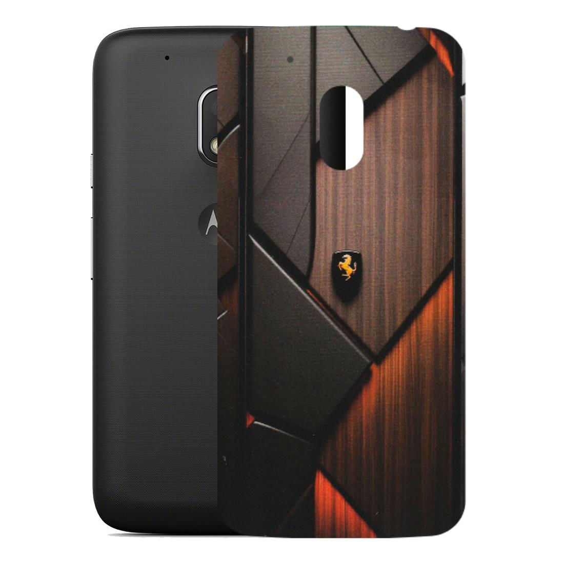 Motorola Phone Skins (All Models) - Lambo Beauty Wood Pattern Sober - Matte Finish (M-51) Motorola Moto G4 Play