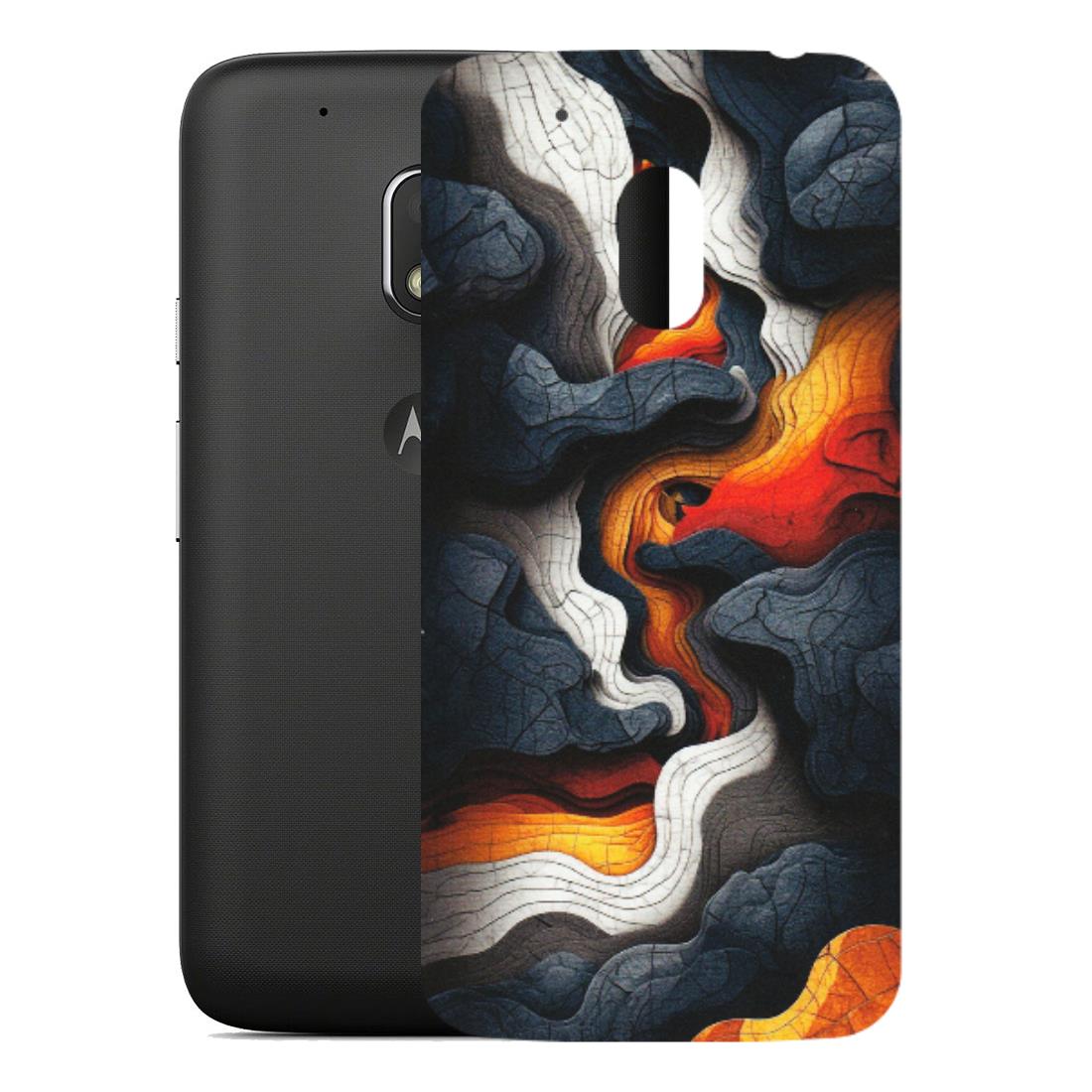 Motorola Phone Skins (All Models) - Abstract Volcanic Layers - Matte Finish (M-52) Motorola Moto G4 Play