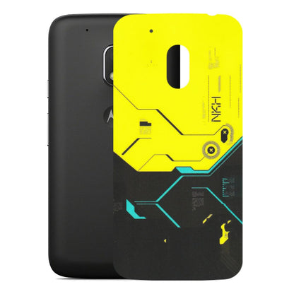 Motorola Phone Skins (All Models) - Black Yellow Technica - Matte Finish (M-53) Motorola Moto G4 Play