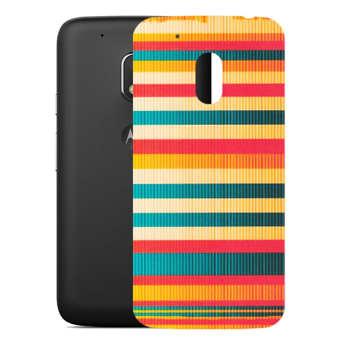 Motorola Phone Skins (All Models) - Colourful Stripes Soothing Effect - Matte Finish (M-86) Motorola Moto G4 Play