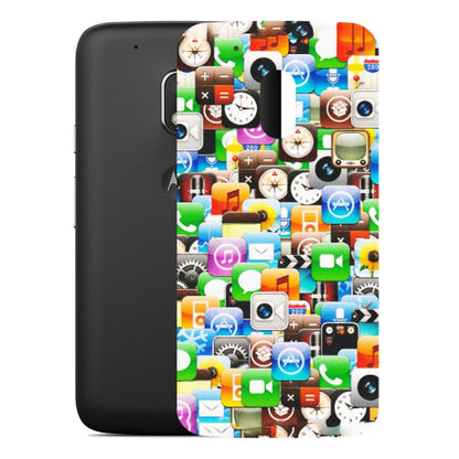 Motorola Phone Skins (All Models) - All Apple Icons - Matte Finish (M-93) Motorola Moto G4 Play
