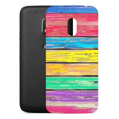 Motorola Phone Skins (All Models) - Multi Colour Wooden Wall - Matte Finish (M-96) Motorola Moto G4 Play