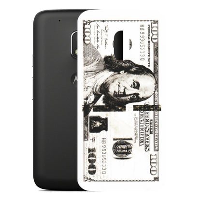 Motorola Phone Skins (All Models) - 100 Dollar Currency - Transparent Finish (T-01) Motorola Moto G4 Play