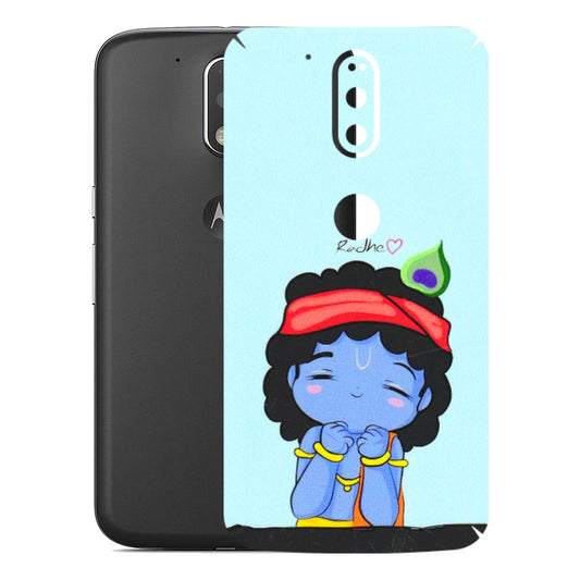 Motorola Phone Skins (All Models) - Radhe Radhe Cute Toon - 3D Embossed Finish (L-05) Motorola Moto G4 Plus