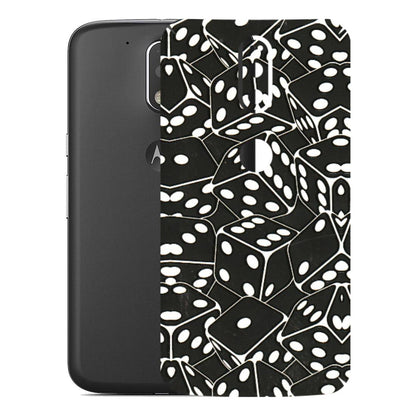 Motorola Phone Skins (All Models) - Big Black Dices - 3D Embossed Finish (L-106) Motorola Moto G4 Plus