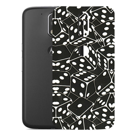 Motorola Phone Skins (All Models) - Big Black Dices - 3D Embossed Finish (L-106) Motorola Moto G4 Plus