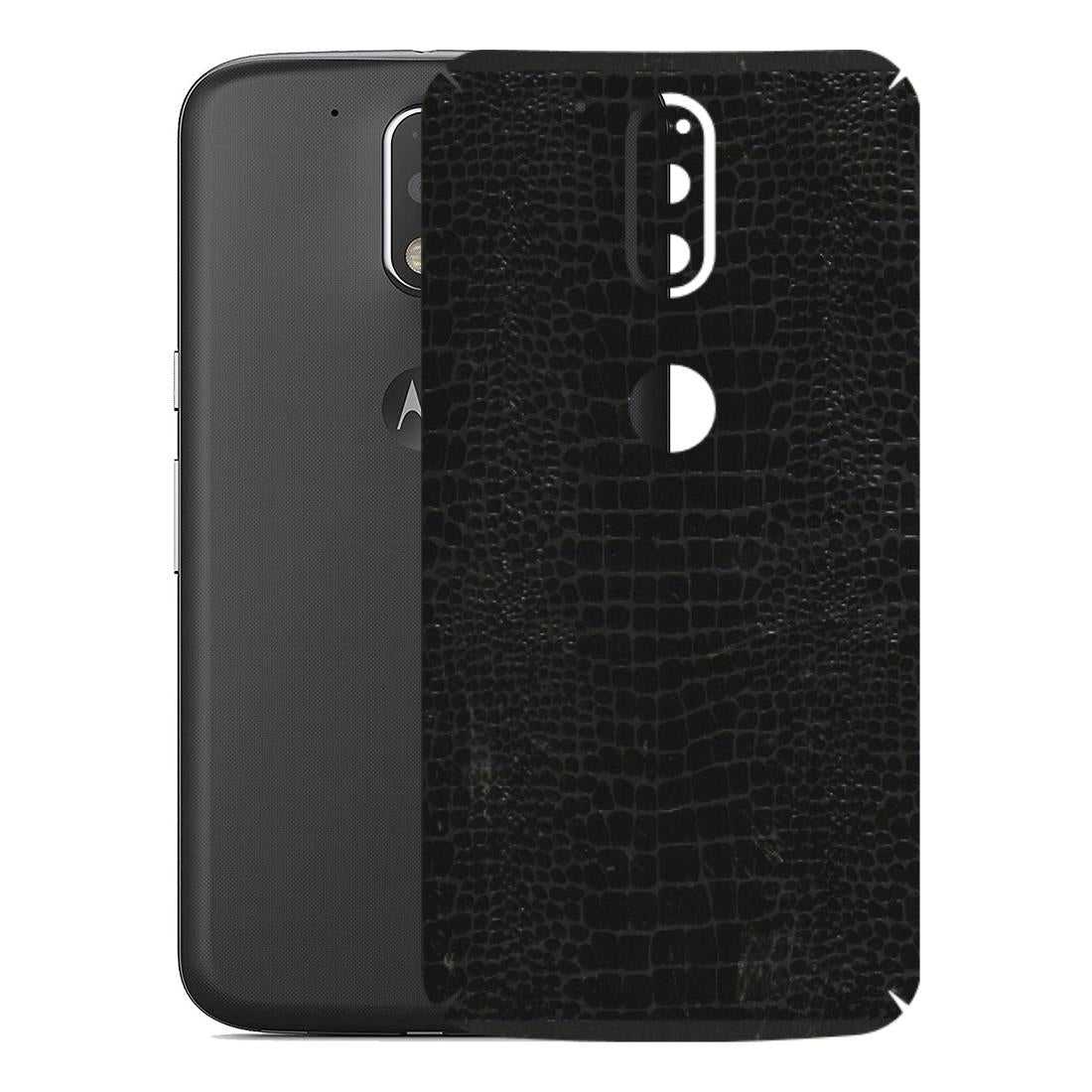 Motorola Phone Skins (All Models) - Snake Leather Black - 3D Embossed Finish (L-107) Motorola Moto G4 Plus