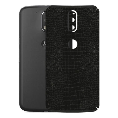 Motorola Phone Skins (All Models) - Snake Leather Black - 3D Embossed Finish (L-107) Motorola Moto G4 Plus
