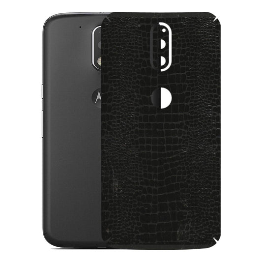 Motorola Phone Skins (All Models) - Snake Leather Black - 3D Embossed Finish (L-107) Motorola Moto G4 Plus