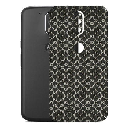 Motorola Phone Skins (All Models) - Black G Print - 3D Embossed Finish (L-109) Motorola Moto G4 Plus