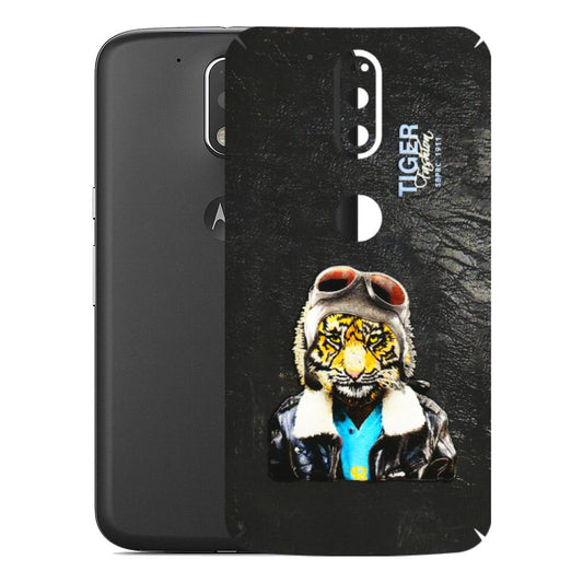 Motorola Phone Skins (All Models) - Rider Tiger - 3D Embossed Finish (L-113) Motorola Moto G4 Plus