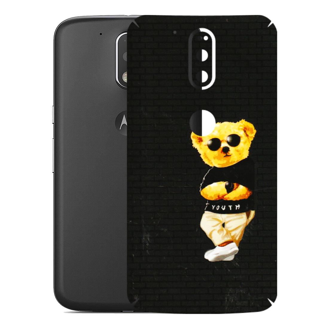 Motorola Phone Skins (All Models) - Classy Teddy Bear - 3D Embossed Finish (L-116) Motorola Moto G4 Plus