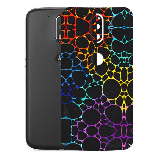 Motorola Phone Skins (All Models) - Abstract Art MultiColour - 3D Embossed Finish (L-133) Motorola Moto G4 Plus