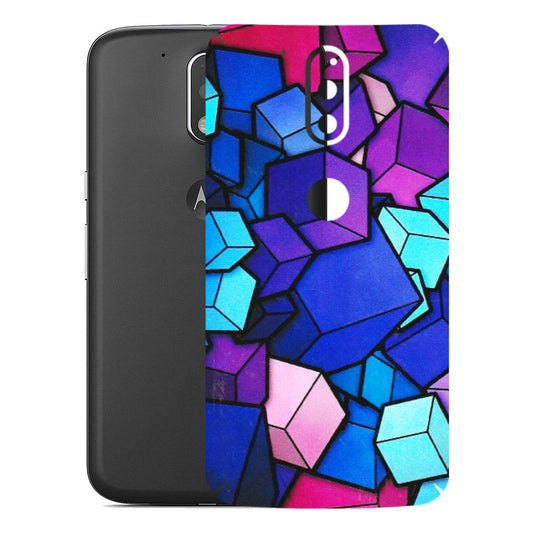 Motorola Phone Skins (All Models) - Cube Doodle - 3D Embossed Finish (L-141) Motorola Moto G4 Plus