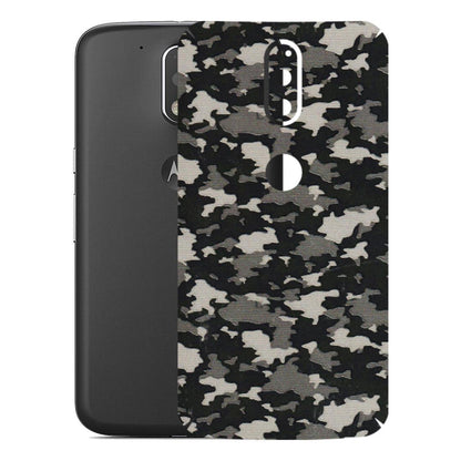 Motorola Phone Skins (All Models) - Black/Grey Camoflaunge - 3D Embossed Finish (L-142) Motorola Moto G4 Plus
