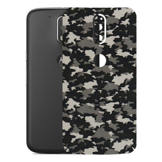 Motorola Phone Skins (All Models) - Black/Grey Camoflaunge - 3D Embossed Finish (L-142) Motorola Moto G4 Plus