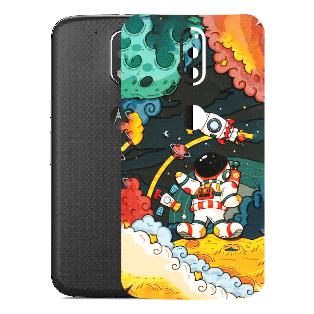 Motorola Phone Skins (All Models) - Astronauts & Spaceship - 3D Embossed Finish (L-145) Motorola Moto G4 Plus