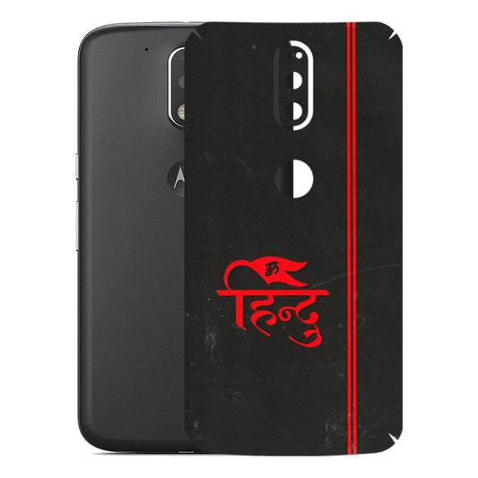 Motorola Phone Skins (All Models) - Hindu Black - 3D Embossed Finish (L-153) Motorola Moto G4 Plus