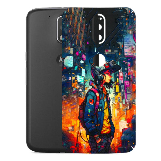 Motorola Phone Skins (All Models) - Street Anime Guy - 3D Embossed Finish (L-158) Motorola Moto G4 Plus