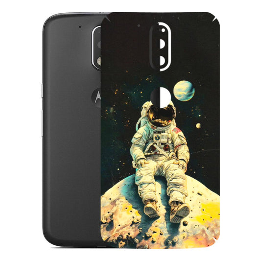 Motorola Phone Skins (All Models) - Astronaut in Space - 3D Embossed Finish (L-16) Motorola Moto G4 Plus