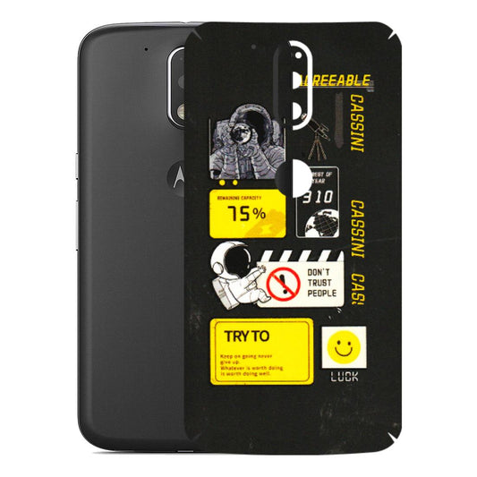 Motorola Phone Skins (All Models) - Black Cassini - 3D Embossed Finish (L-161) Motorola Moto G4 Plus