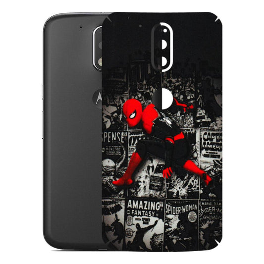 Motorola Phone Skins (All Models) - SpiderMan New - 3D Embossed Finish (L-162) Motorola Moto G4 Plus