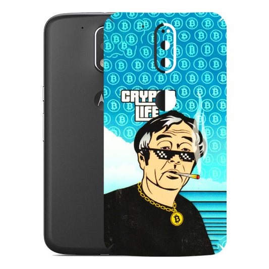 Motorola Phone Skins (All Models) - Crypto Thug Life - 3D Embossed Finish (L-179) Motorola Moto G4 Plus
