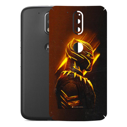 Motorola Phone Skins (All Models) - Gold Black Panther - 3D Embossed Finish (L-181) Motorola Moto G4 Plus