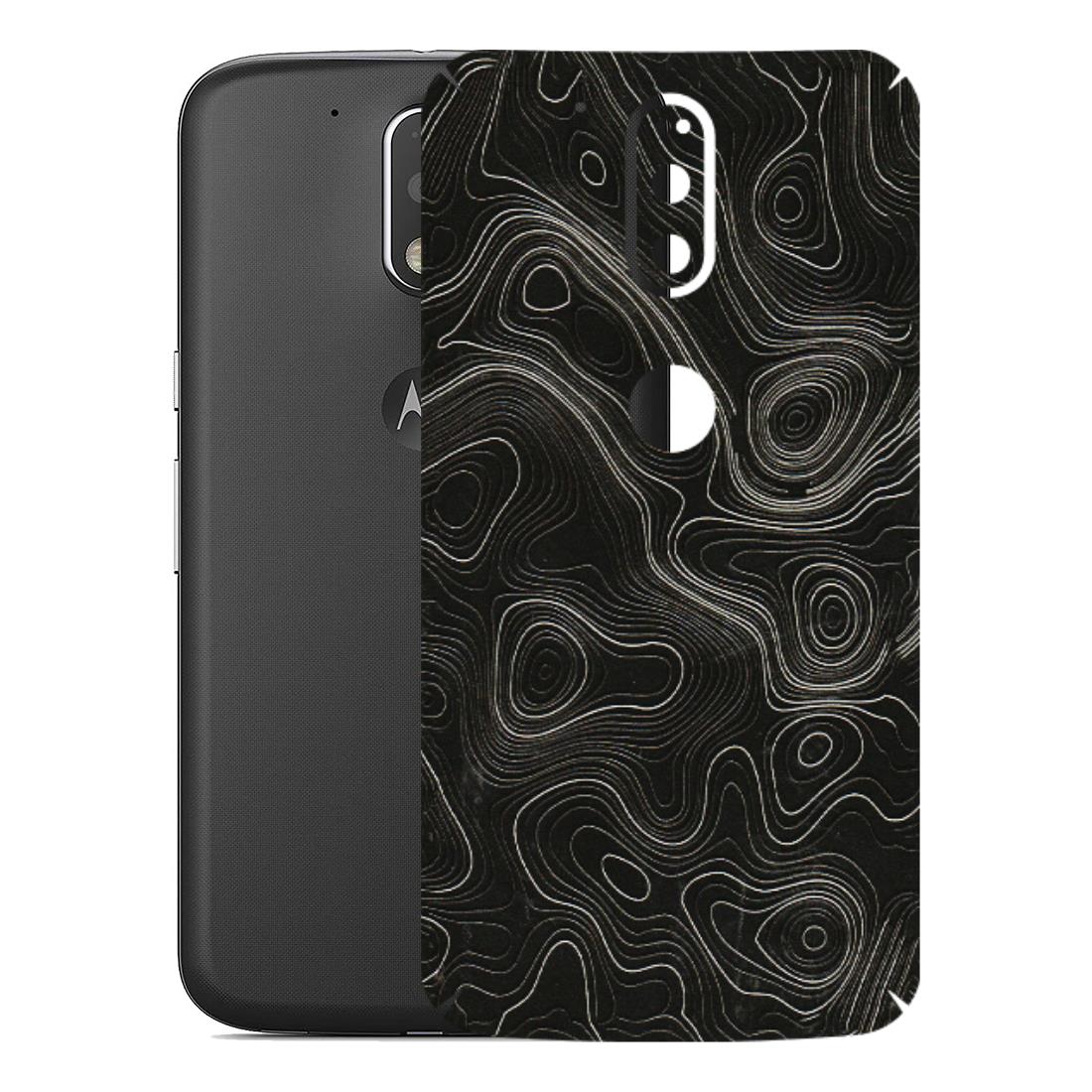 Motorola Phone Skins (All Models) - Black Swirl - 3D Embossed Finish (L-196) Motorola Moto G4 Plus