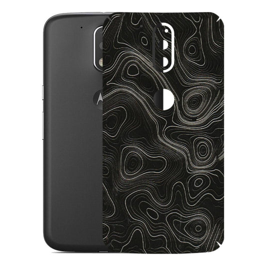 Motorola Phone Skins (All Models) - Black Swirl - 3D Embossed Finish (L-196) Motorola Moto G4 Plus