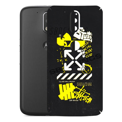 Motorola Phone Skins (All Models) - Anti Social Graffiti - 3D Embossed Finish (L-198) Motorola Moto G4 Plus