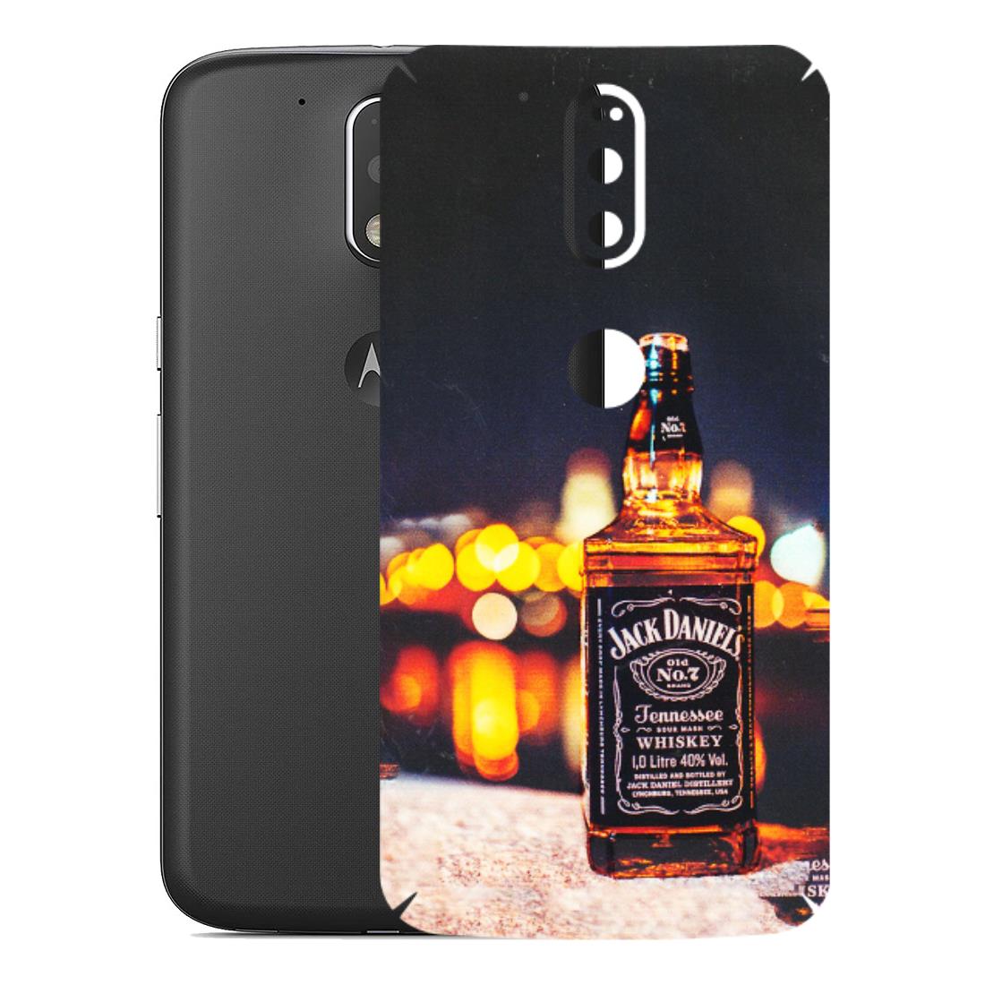 Motorola Phone Skins (All Models) - JD Whiskey Bottle - 3D Embossed Finish (L-20) Motorola Moto G4 Plus