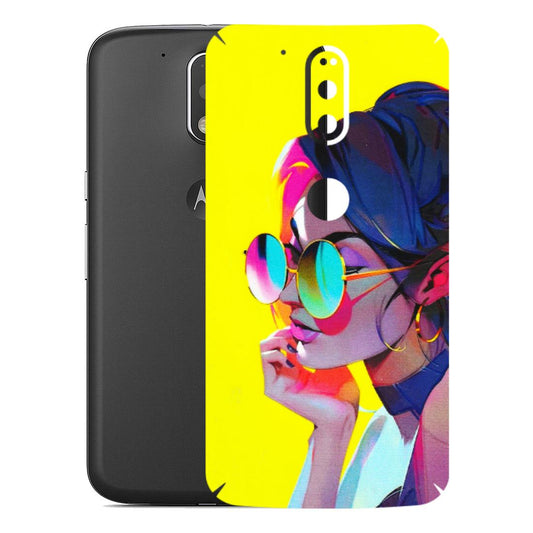 Motorola Phone Skins (All Models) - Bold Stylish Girl - 3D Embossed Finish (L-222) Motorola Moto G4 Plus