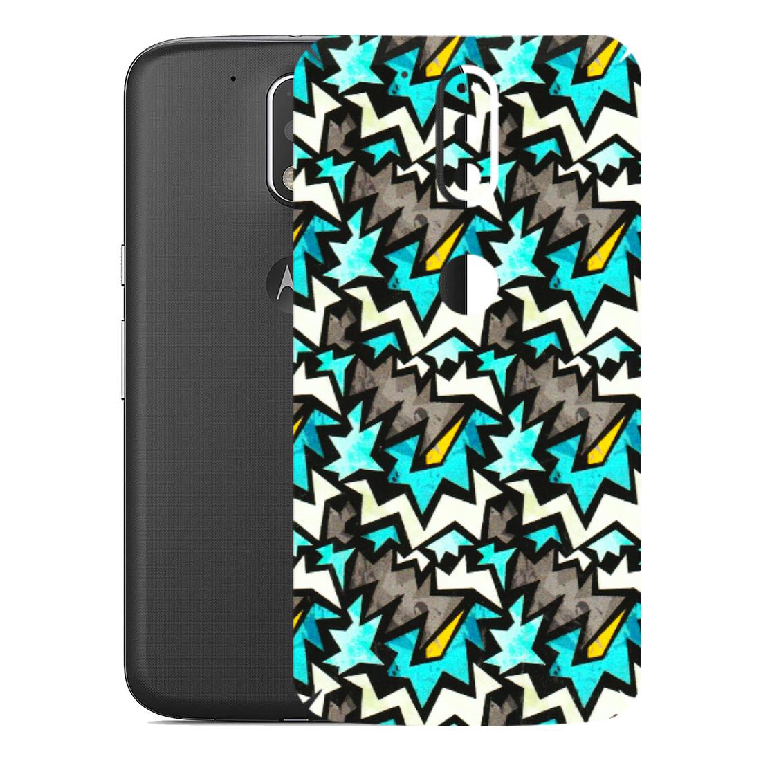 Motorola Phone Skins (All Models) - Funky Zig Zag - 3D Embossed Finish (L-223) Motorola Moto G4 Plus
