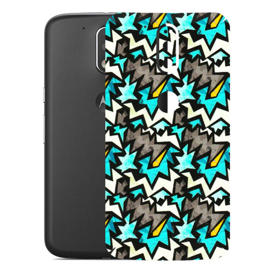 Motorola Phone Skins (All Models) - Funky Zig Zag - 3D Embossed Finish (L-223) Motorola Moto G4 Plus