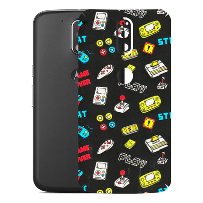 Motorola Phone Skins (All Models) - Gaming Doodles - 3D Embossed Finish (L-224) Motorola Moto G4 Plus