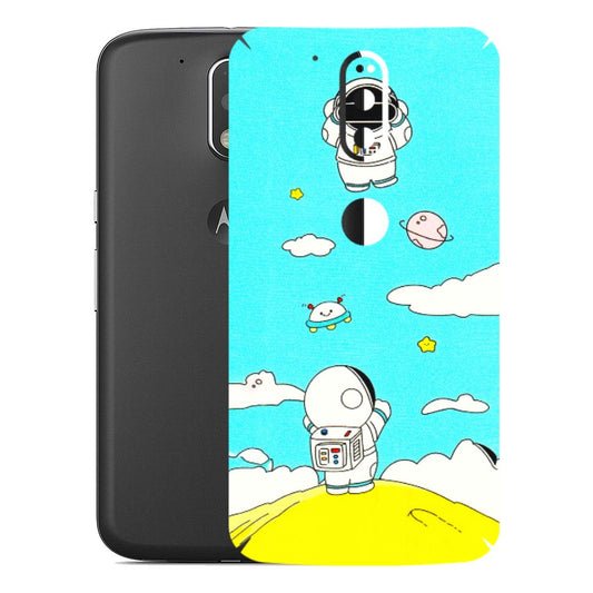 Motorola Phone Skins (All Models) - Blue Skies Astro Float - 3D Embossed Finish (L-230) Motorola Moto G4 Plus